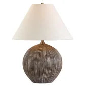 Grooved Porcelain Table Lamp