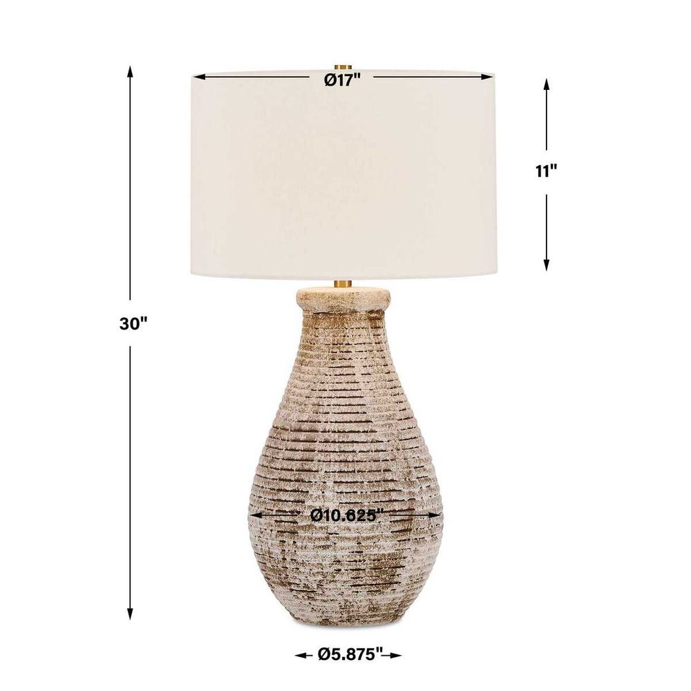 Stone Gray Ceramic Table Lamp
