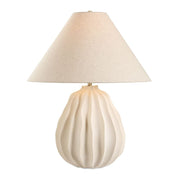 Porcelain Raised Ridged Table Lamp