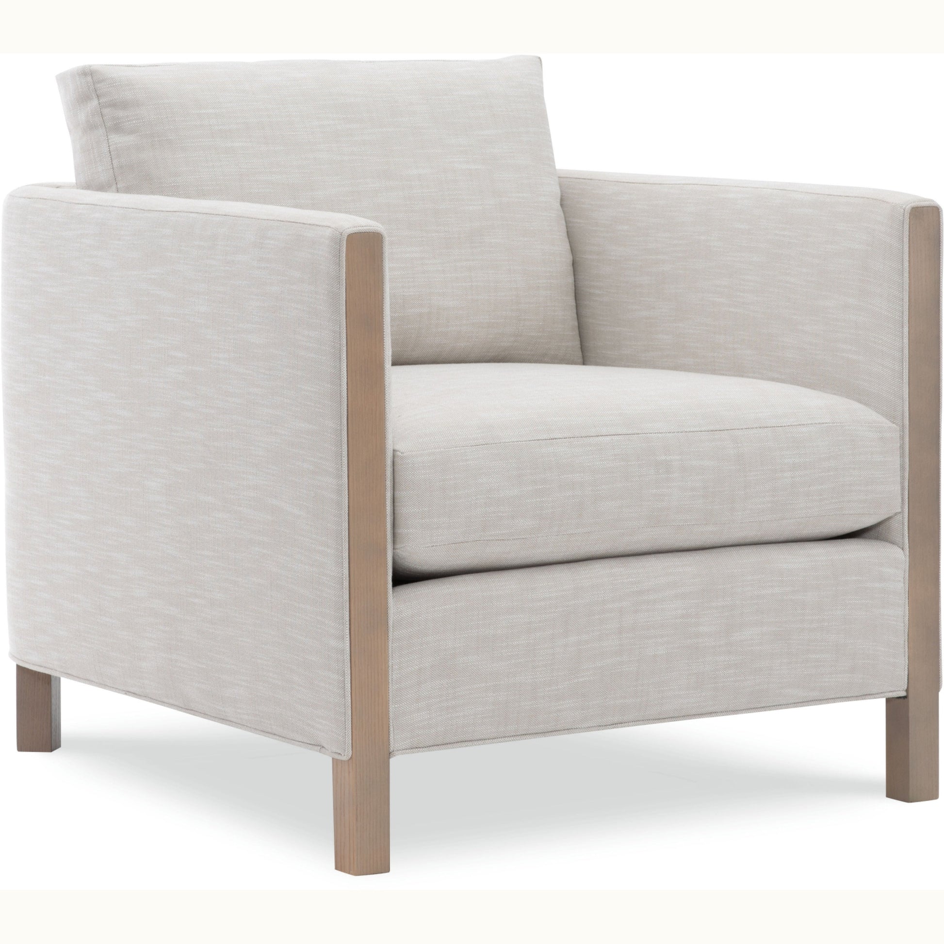 Rounded Back Upholstered Arm Chair