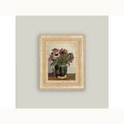 Mauve Floral Framed Antique Art