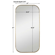 21" x 41" Brass Mirror