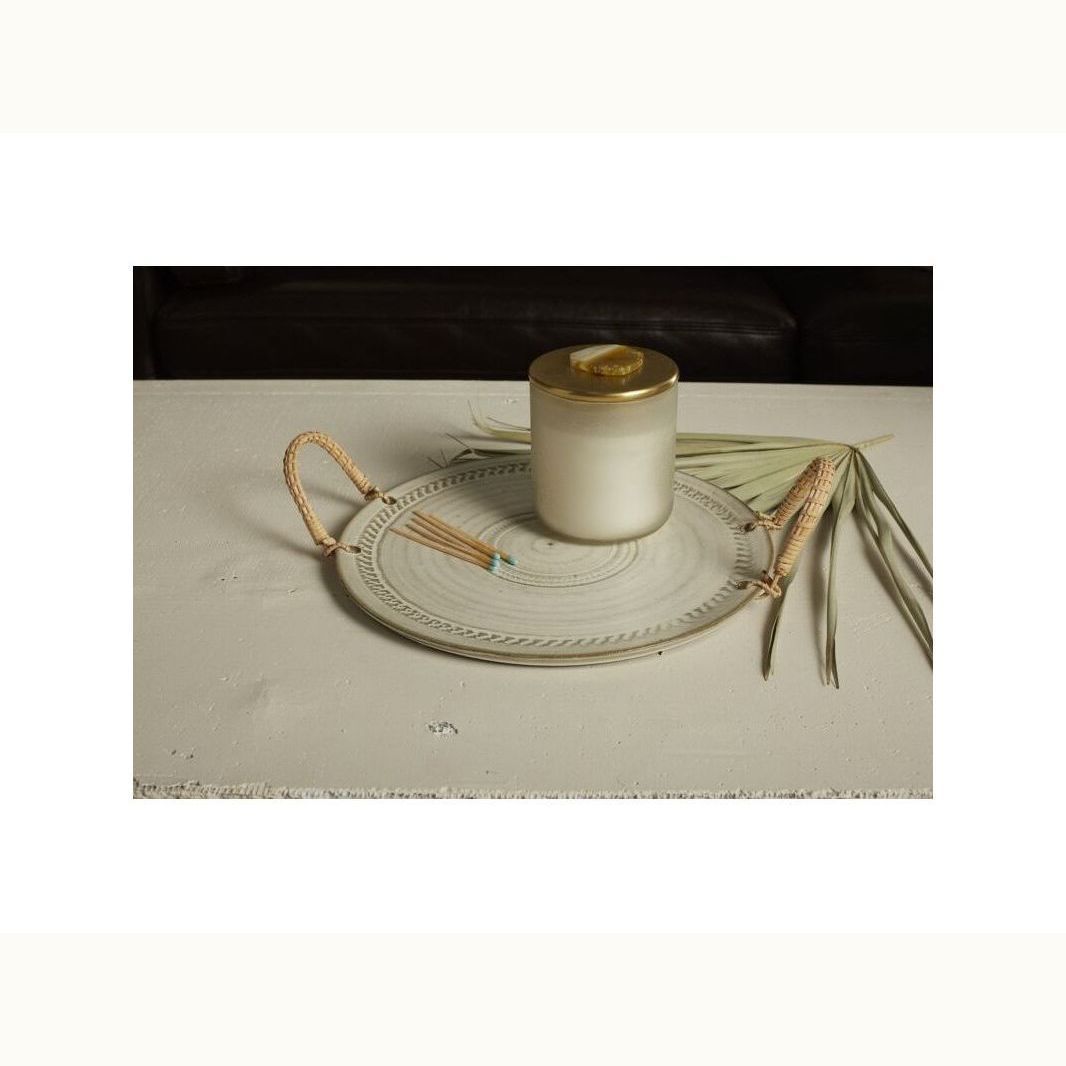 Ceramic Tray with Woven Handles
