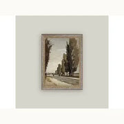 European Tree Lane Framed Antique Art