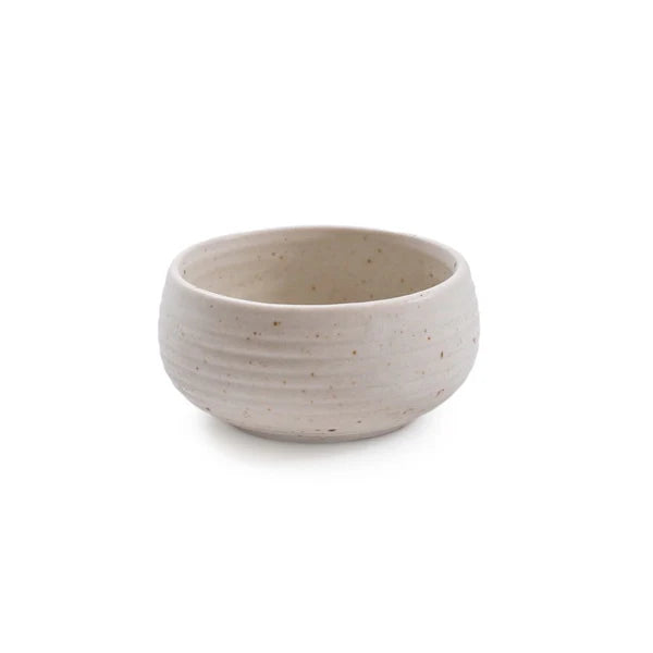 Ribbed Ceramic Speckled Dip Bowl