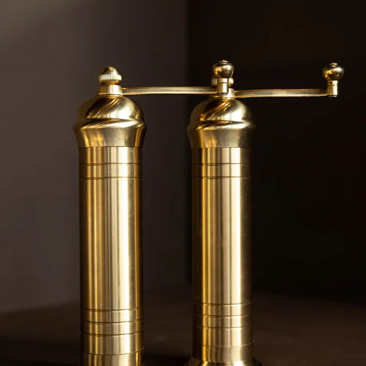 Brass 9" Salt and Pepper Grinders