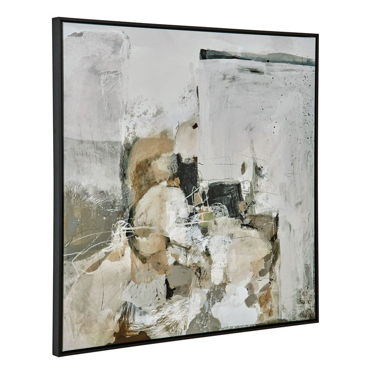 50" Abstract Art With Black Frame