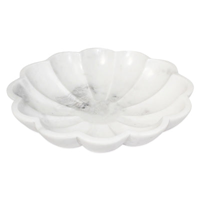 9" White Marble Bowl
