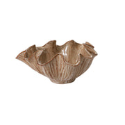 Wavy Glossy Ceramic Bowl