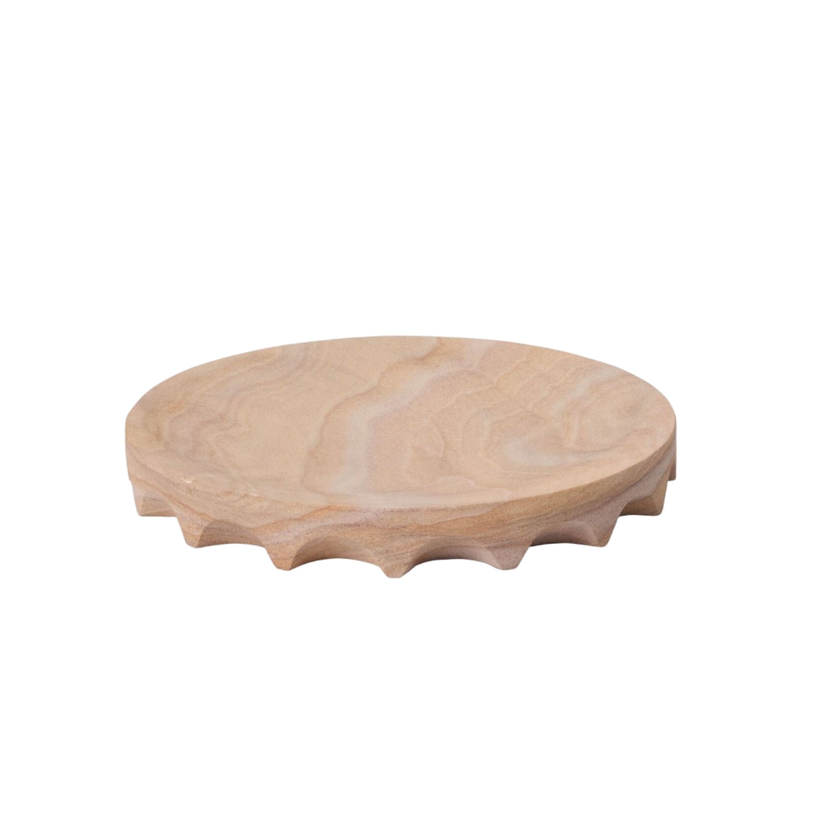 Sandstone Scalloped Tray