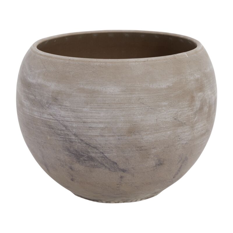 9.25" Gray Clay Pot