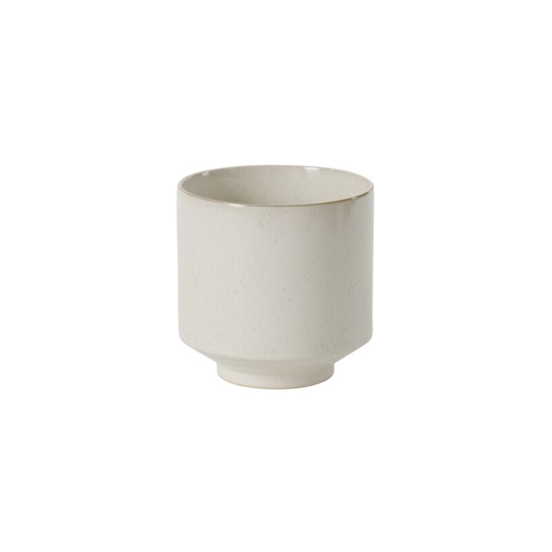 7" Off White Ceramic Pot