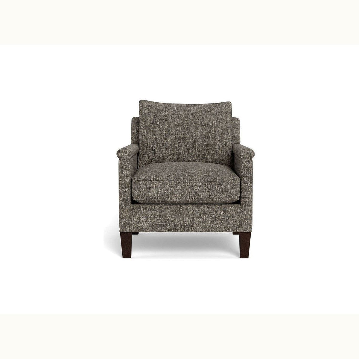 Custom Thin Rounded Arm Accent Chair