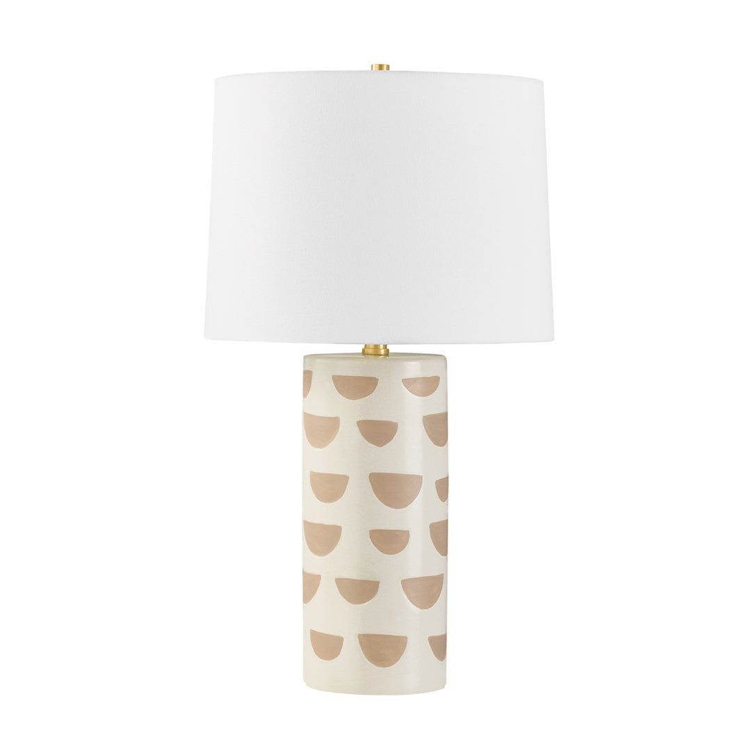 26" White Half Circle Lamp