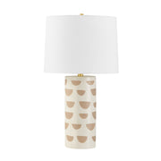 26" White Half Circle Lamp