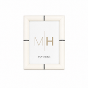 5x7 Black Stripe Bone Picture Frame