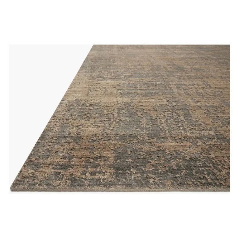 5'6"x 8'6" Charcoal and Taupe Rug