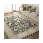 6' x 9' Beige and Grey Patterned Rug