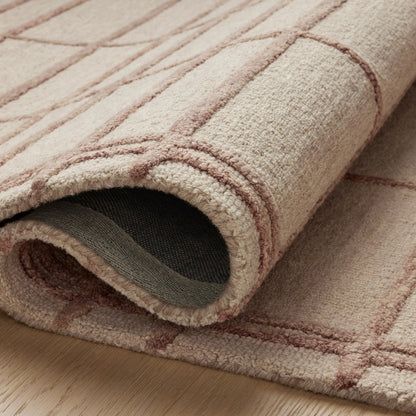 9'3 X 13 Rose/Blush Wool Rug