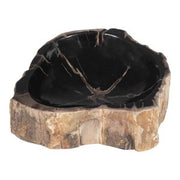 5" Black and Wood Decorative Bowl