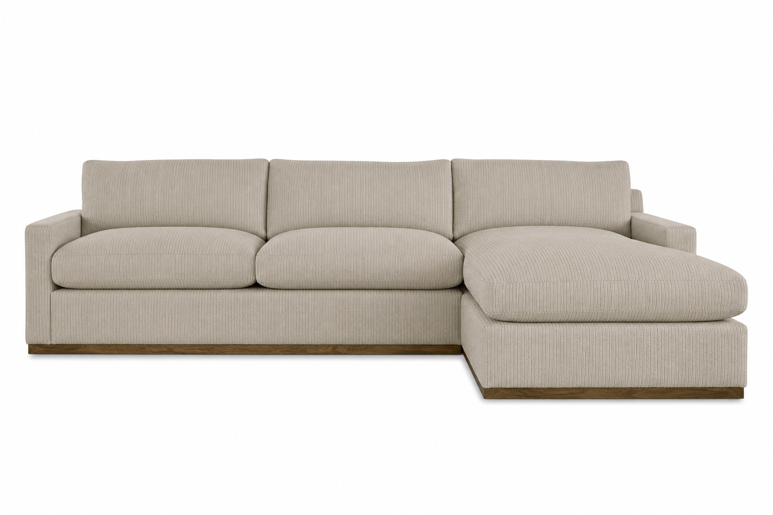2 Piece Comfort Down Sectional w/RSF Chaise