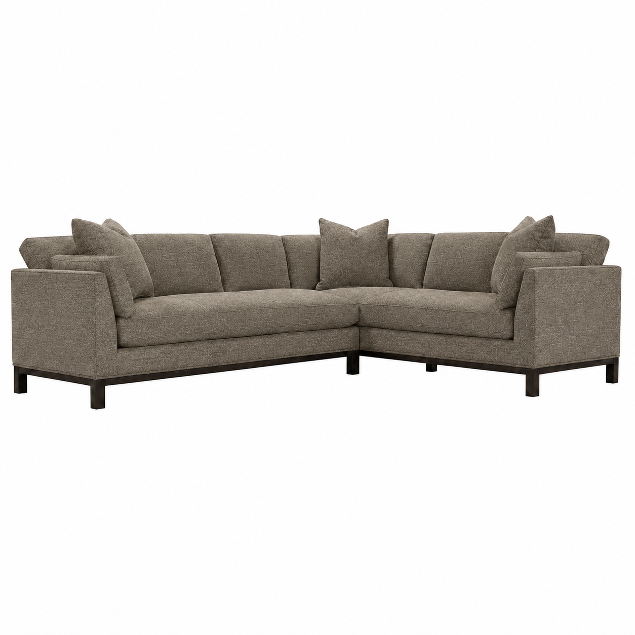 2 Pc Custom Sectional w/Bench Cushions