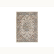 3' x 10' Blue and Beige Runner Rug