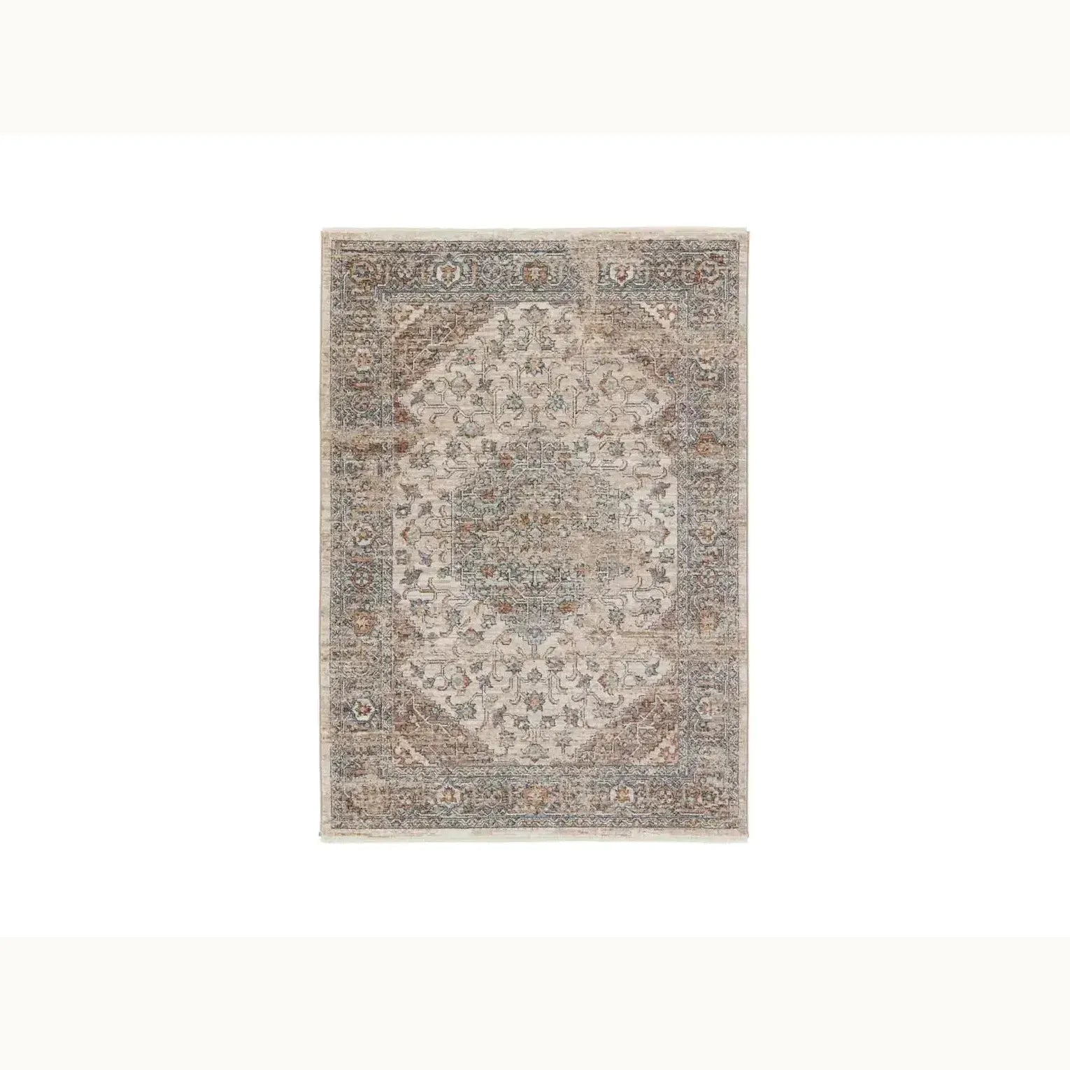 3' x 10' Blue and Beige Runner Rug