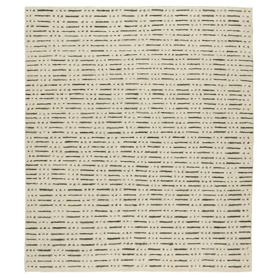 9' x 12' Ivory Wool Rug