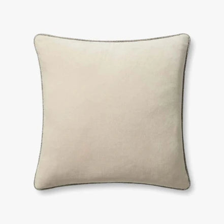 22" Ivory Velvet Down Pillow