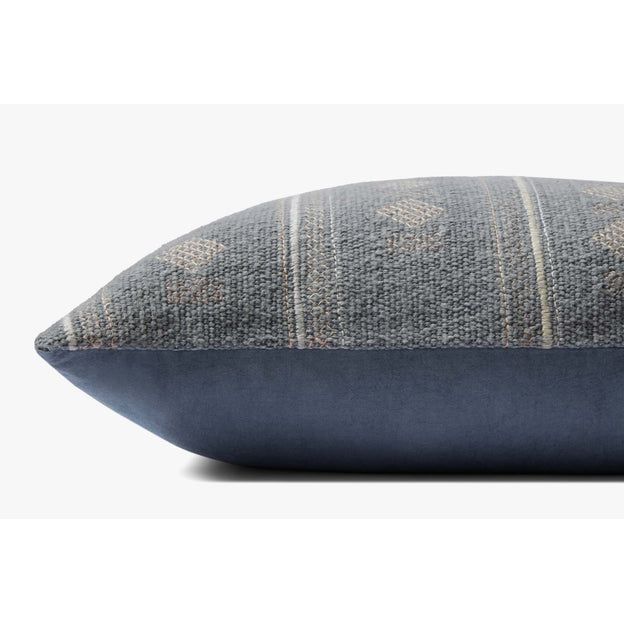 22x22 Denim Patterned Pillow