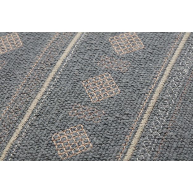22x22 Denim Patterned Pillow