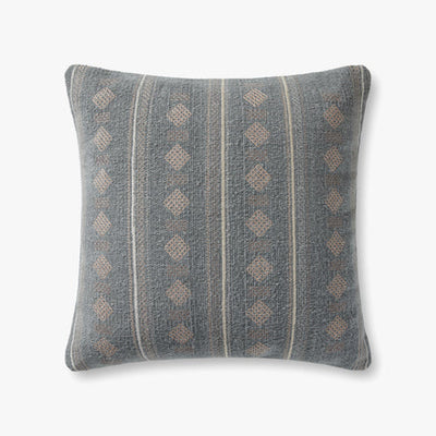 22x22 Denim Patterned Pillow