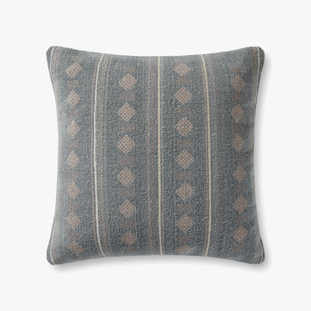 22x22 Denim Patterned Pillow