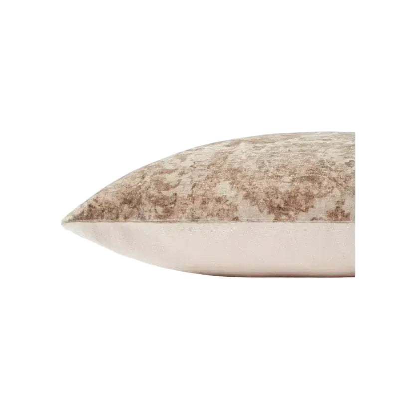 22" Natural Floral Down Pillow