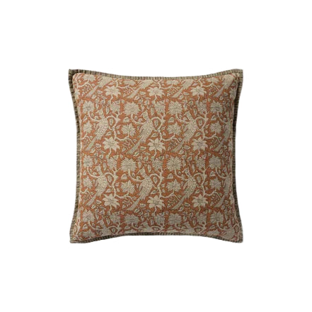 22x22 Rust Patterned Pillow