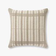 22" Sage / Beige Down Pillow