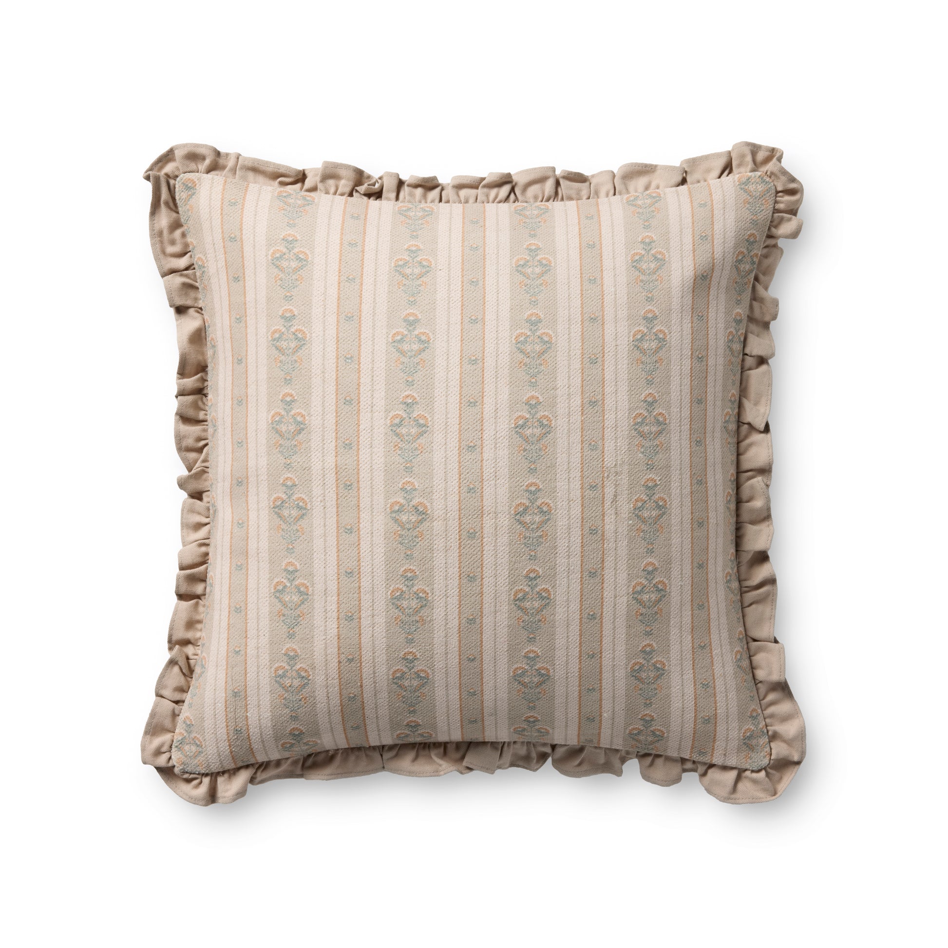 20x20 Ivory / Multi Down Pillow