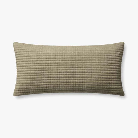 12x27 Textured Green Down Pillow