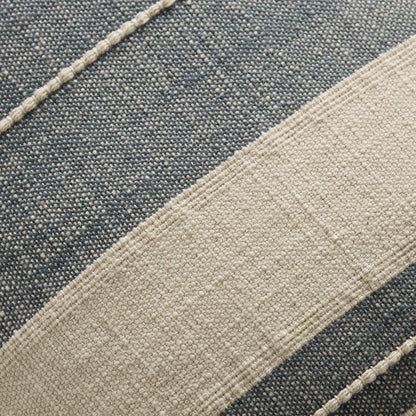 13x21 Ivory/Denim Striped Down Pillow