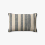 13x21 Ivory/Denim Striped Down Pillow