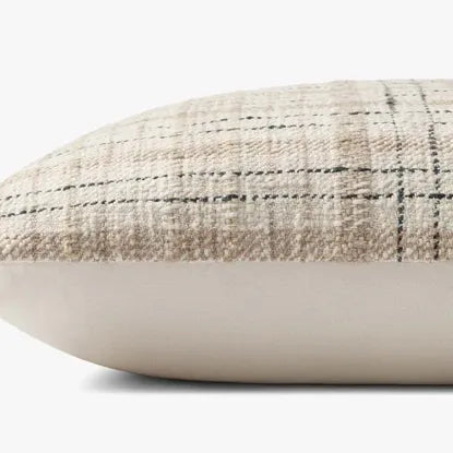 22X22 Beige / Black Down Pillow