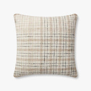22X22 Beige / Black Down Pillow