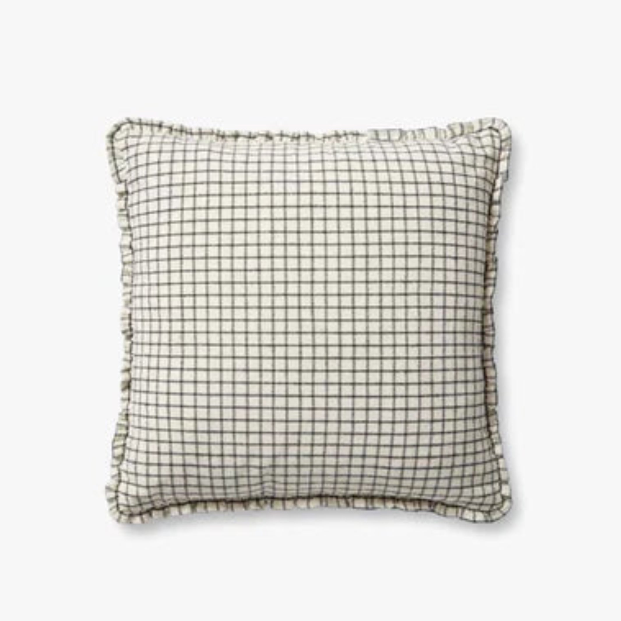 18X18 Ivory / Black Down Pillow