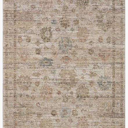 9'3 x 13 Ivory/Multi Poly Rug
