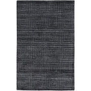 9'x12" Geometric Charcoal Wool Rug