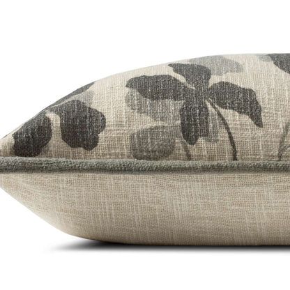 16X26 Charcoal/Natural Botanical Down Pillow