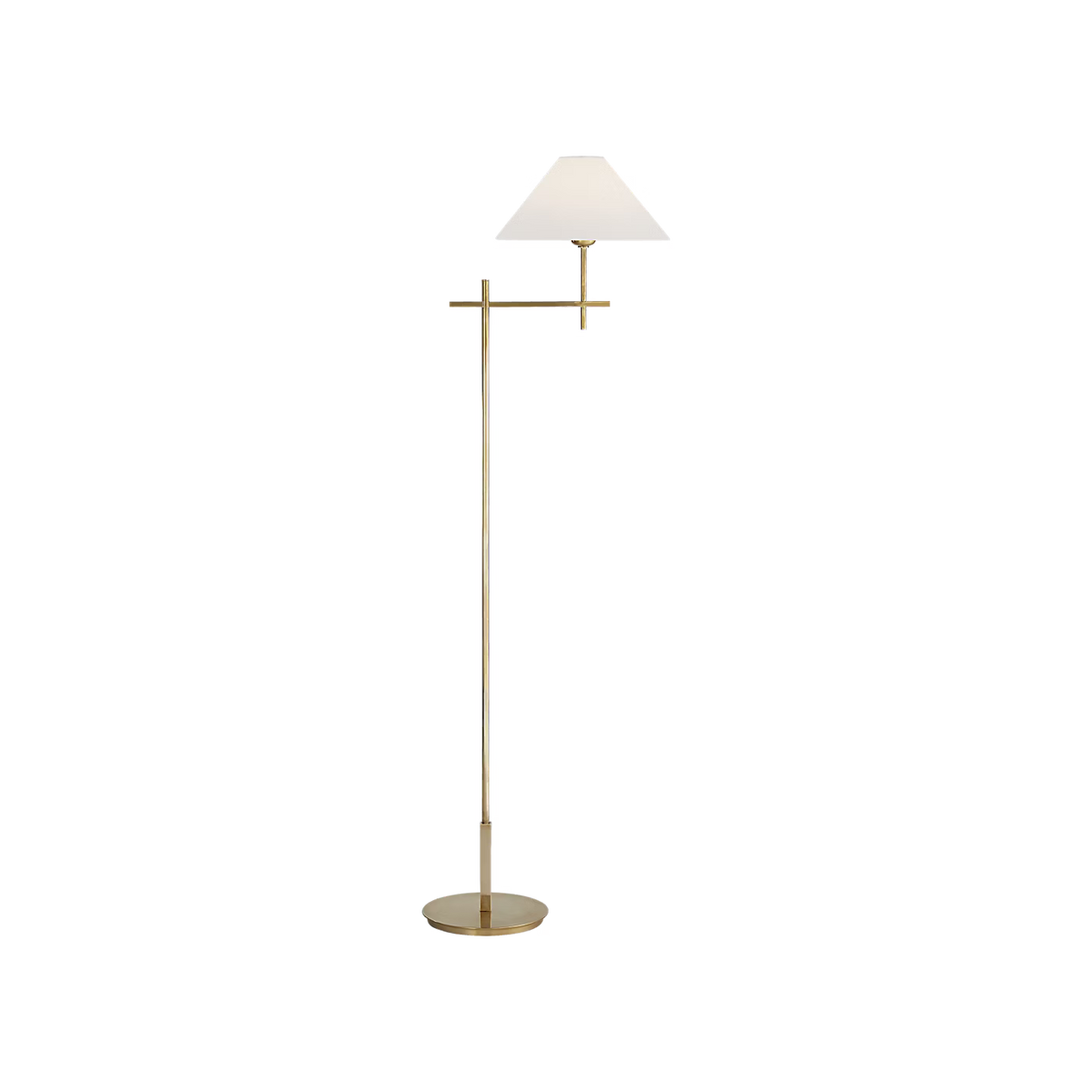 Antique Brass Bridge Arm Floor Lamp