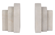 Set of White Marble Arched Bookends