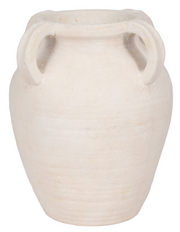10" White Multi Handle Vase